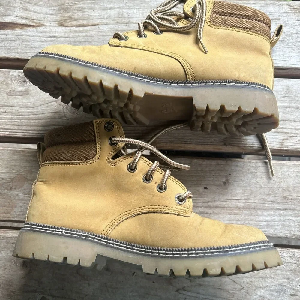 Candie's Camel Lace Up Boots 6.5